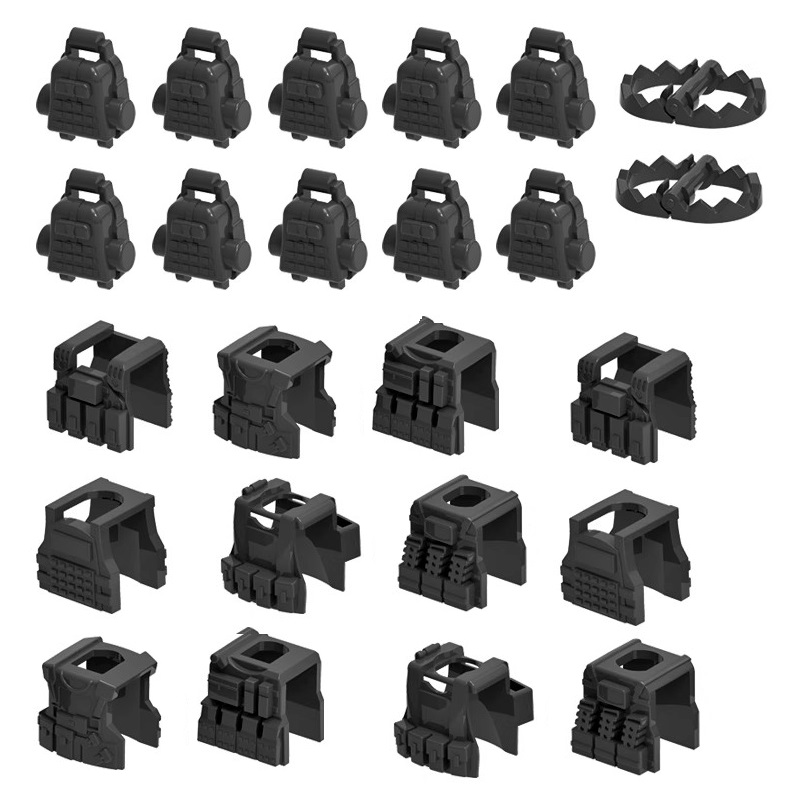 Lego Minifigure Holder - Moc armadura militar colete tático peitoral