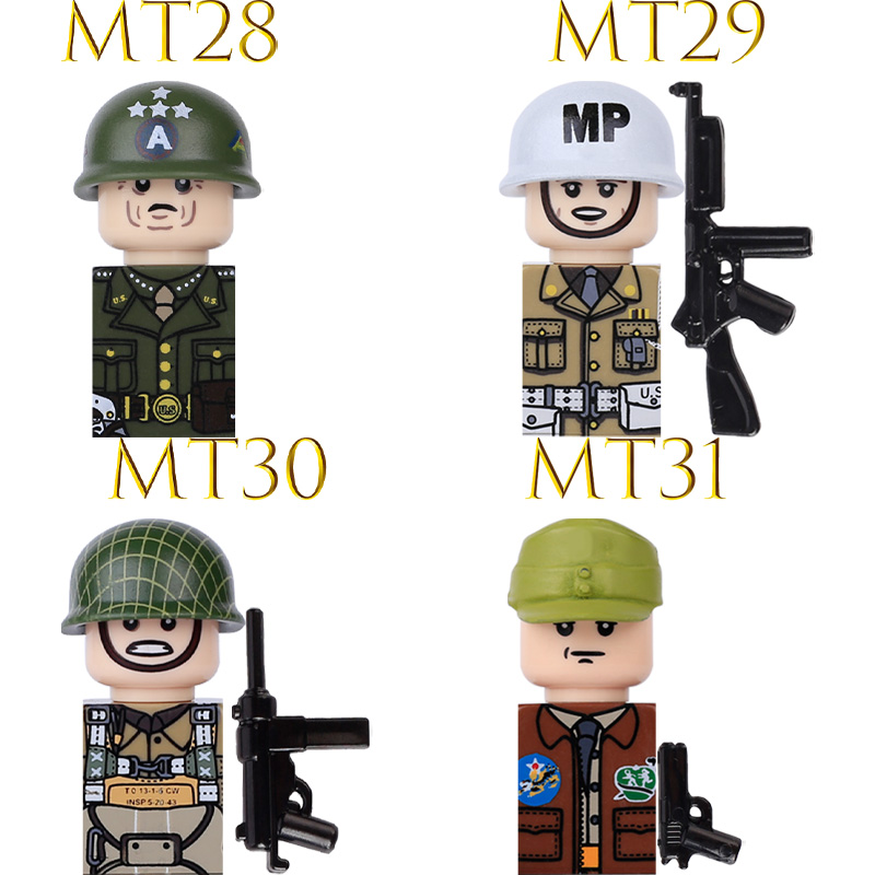 Crianças brinquedo ww2 militar - Lego Minifigure Holder avaliação e preço